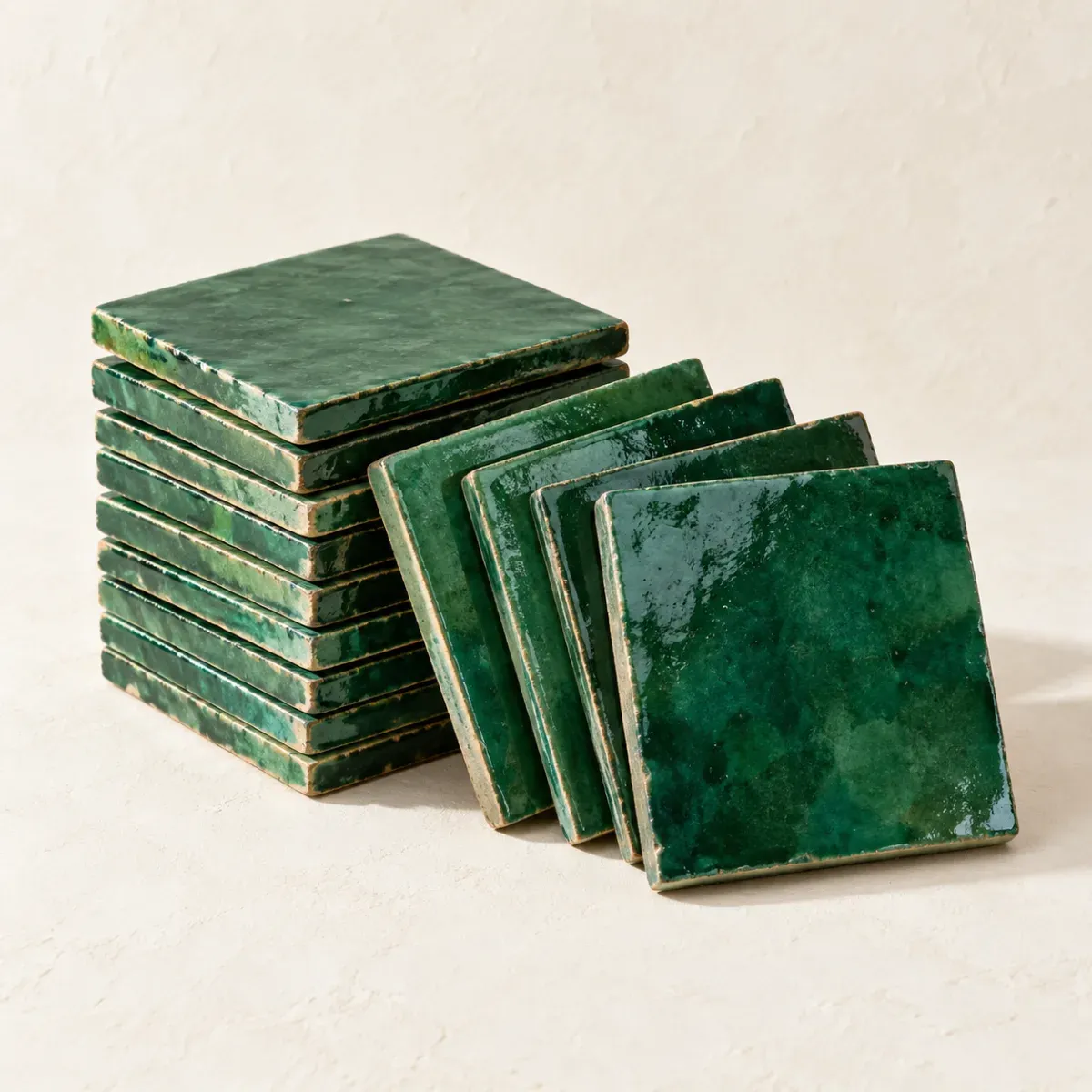 Produit Zellige vert émeraude 10 × 10 — le m² Image