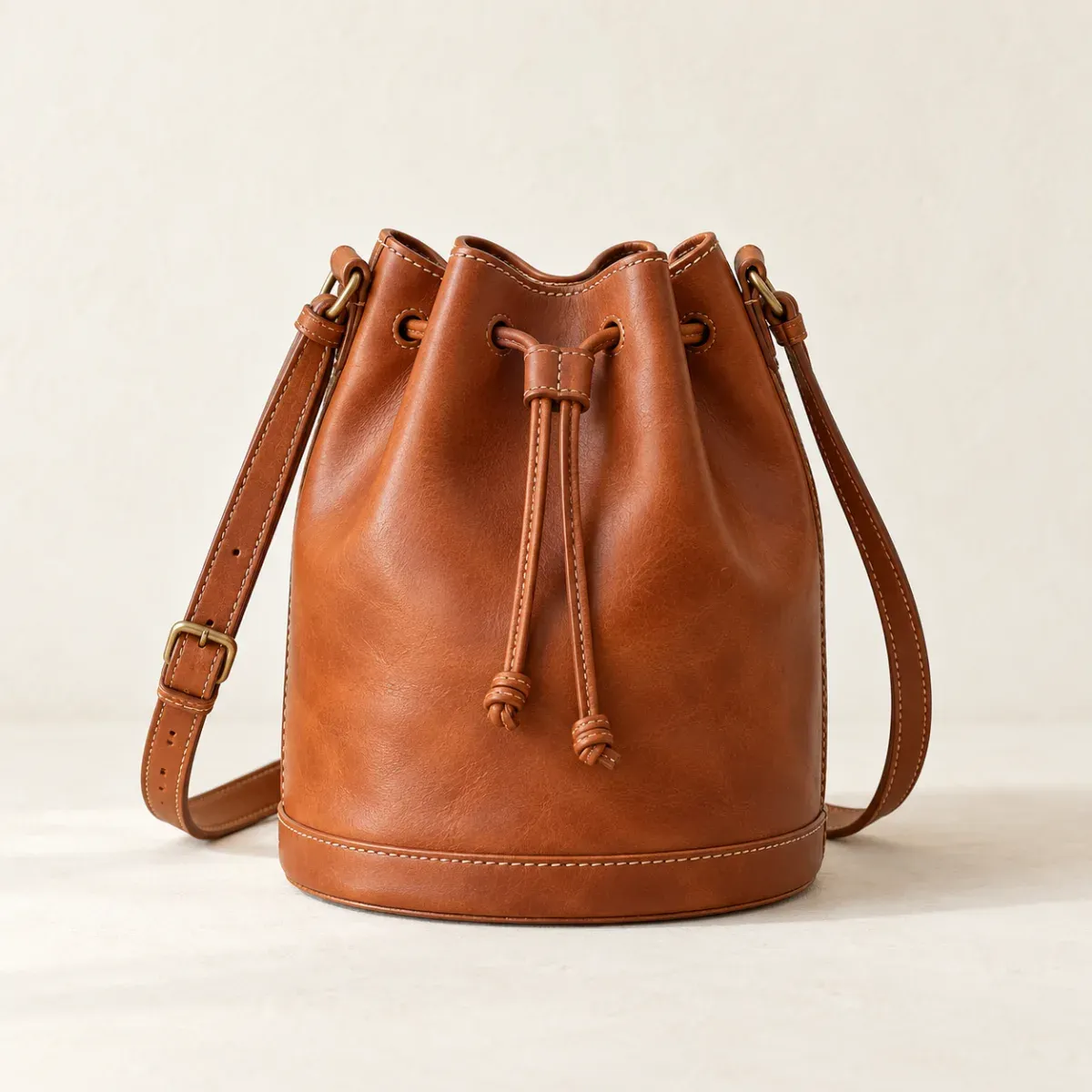 Sac seau en cuir « Chouara » – Fès